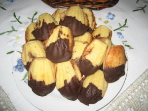 Receta Madeleines de chocolate y naranja