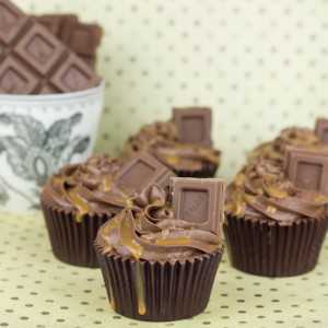 Receta Cupcakes de chocolate con dulce leche (y más sobre mi segundo libro…)