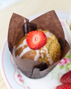 Receta Muffins de plátano y fresa, recomendaciones bibliográficas (y sorteo!!!)