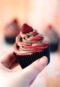 Receta Cupcakes de frambuesa con un pequeño guiño expresionista