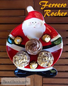 Receta Cupcakes de Ferrero Rocher