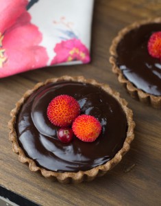 Receta Tartaletas fáciles de chocolate con chocolate… y madroños!
