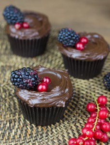 Receta Cupcakes de chocolate y frutos del bosque