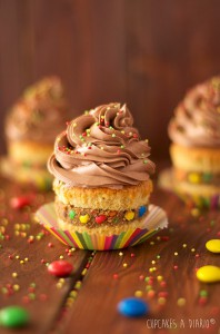 Receta M&M’s sandwich cupcakes