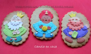 Receta Paso a paso de galletón de Reyes Magos.