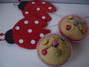 Receta MUFFINS DE COLORES