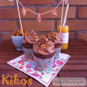 Receta Cupcakes de chocolate y kikos