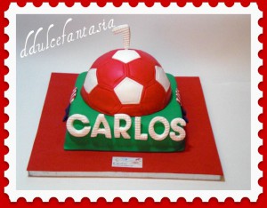 Receta TARTA FUTBOLERA DEL ATLETICO DE MADRID