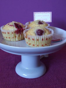 Receta MUFFINS DE CHOCOLATE BLANCO Y FRAMBUESA