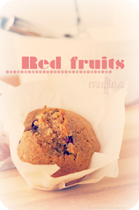 Receta Muffins de frutos rojos