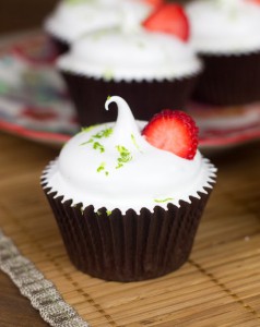 Receta Cupcakes de fresa y lima bajos en grasa