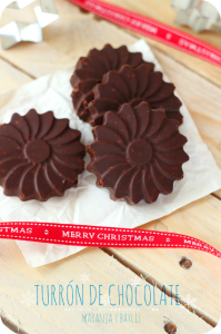 Receta Flores de turrón de chocolate, naranja y Baylis