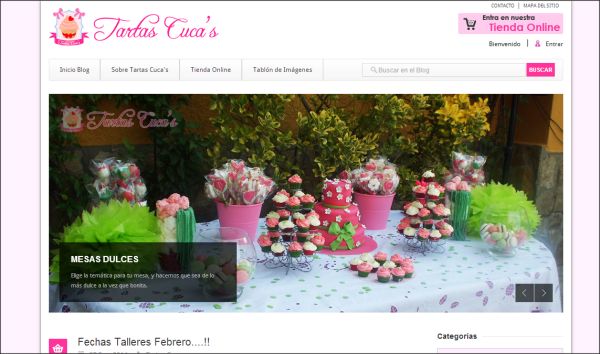 Página web Blog Tartas Cuca's