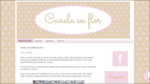 Página web Canela en flor