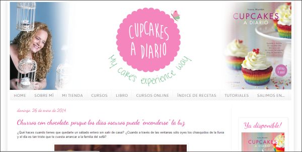 Página web Cupcakes a diario