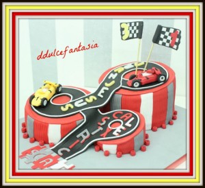 Receta TARTA SCALEXTRIC PARA JUAN JESUS