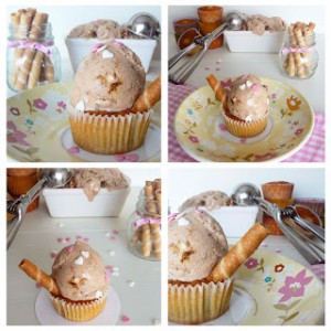 Receta Cupcakes de helado de castañas y chocolate