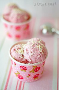 Receta Helado de frambuesas y chocolate blanco… ¿Sólo en verano?