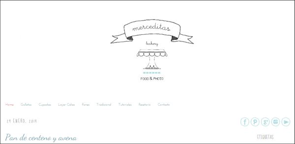 Página web Merceditas Bakery