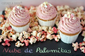 Receta Cupcakes de Nube de Palomitas