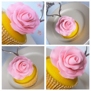 Receta Paso a paso de rosa fondant