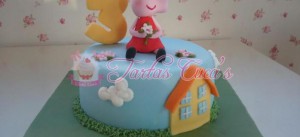 Receta Tarta Fondant Peppa Pig