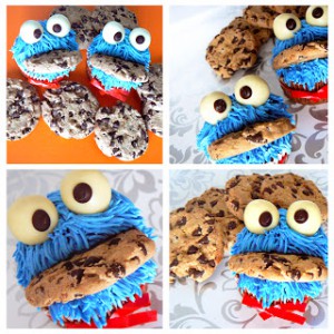 Receta Orange Cupcakes Cookie Monster