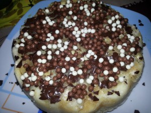 Receta Bizcocho de chocolate blanco… en microondas