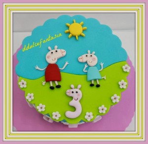 Receta TARTA PEPPA PIG PARA CANDELA