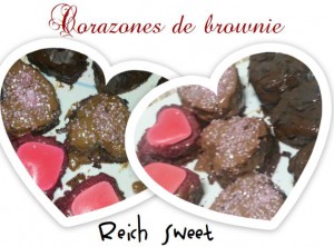 Receta Corazones de Brownie