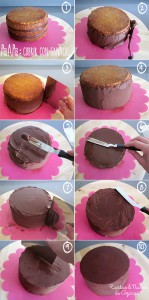 Receta Como cubrir con ganache una tarta  para decorarla con fondant