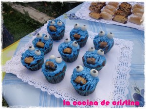 Receta CUPCAKES DEL MONSTRUO DE LAS GALLETAS