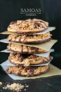 Receta Samoas Girl Scout cookies. Galletas Samoas