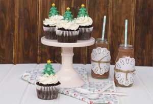 Receta CHOCOLATE CUPCAKES WITH ORANGE BLOSSOM FROSTING