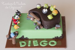 Receta Tarta Angry Birds para Diego