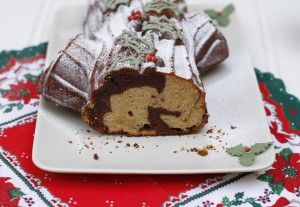 Receta MARBLED YULE LOG