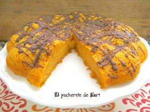 Receta BIZCOCHO DOBLE-CALABAZA sin huevo