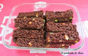 Receta CHOCOBARRAS DE PISTACHOS Y AVELLANAS