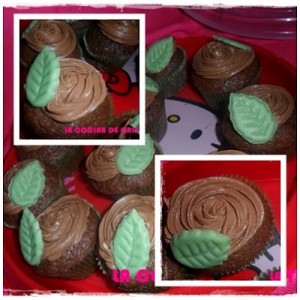 Receta CUPCAKES DE CHOCOLATE CON FROSTING DE NUTTELLA