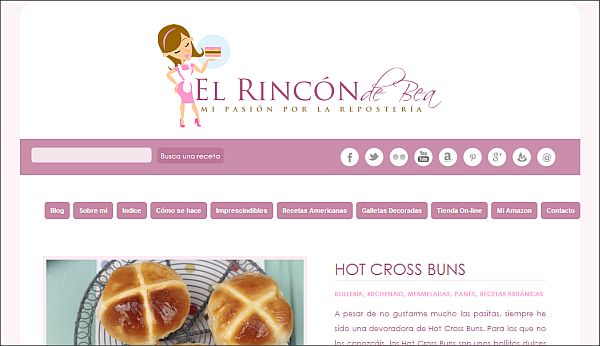 Página web El Rincón de Bea