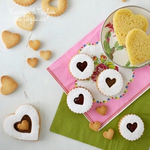 Receta Galletas rellenas de fresa y chocolate …para San Valentín