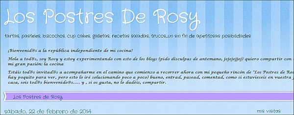 Página web                  Los Postres De Rosy