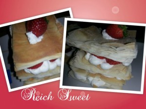 Receta Masa filo con fresas y nata ♥