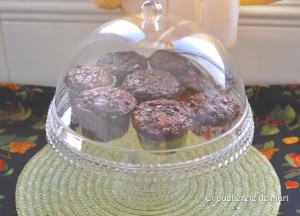 Receta LA VUELTA …..       Double chocolate muffins