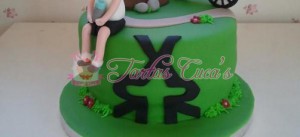 Receta Tarta Fondant Ciclista