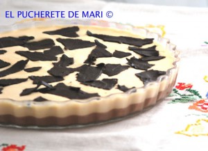 Receta MOUSSECAKE  DE CHOCOLATE NEGRO Y DULCE DE LECHE