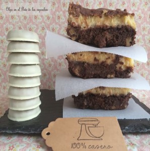 Receta Brownie cheesecake con filipinos