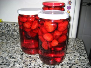 Receta Fresas en almíbar