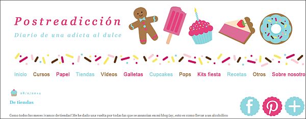 Página web  Postreadicción galletas decoradas, cupcakes y pops